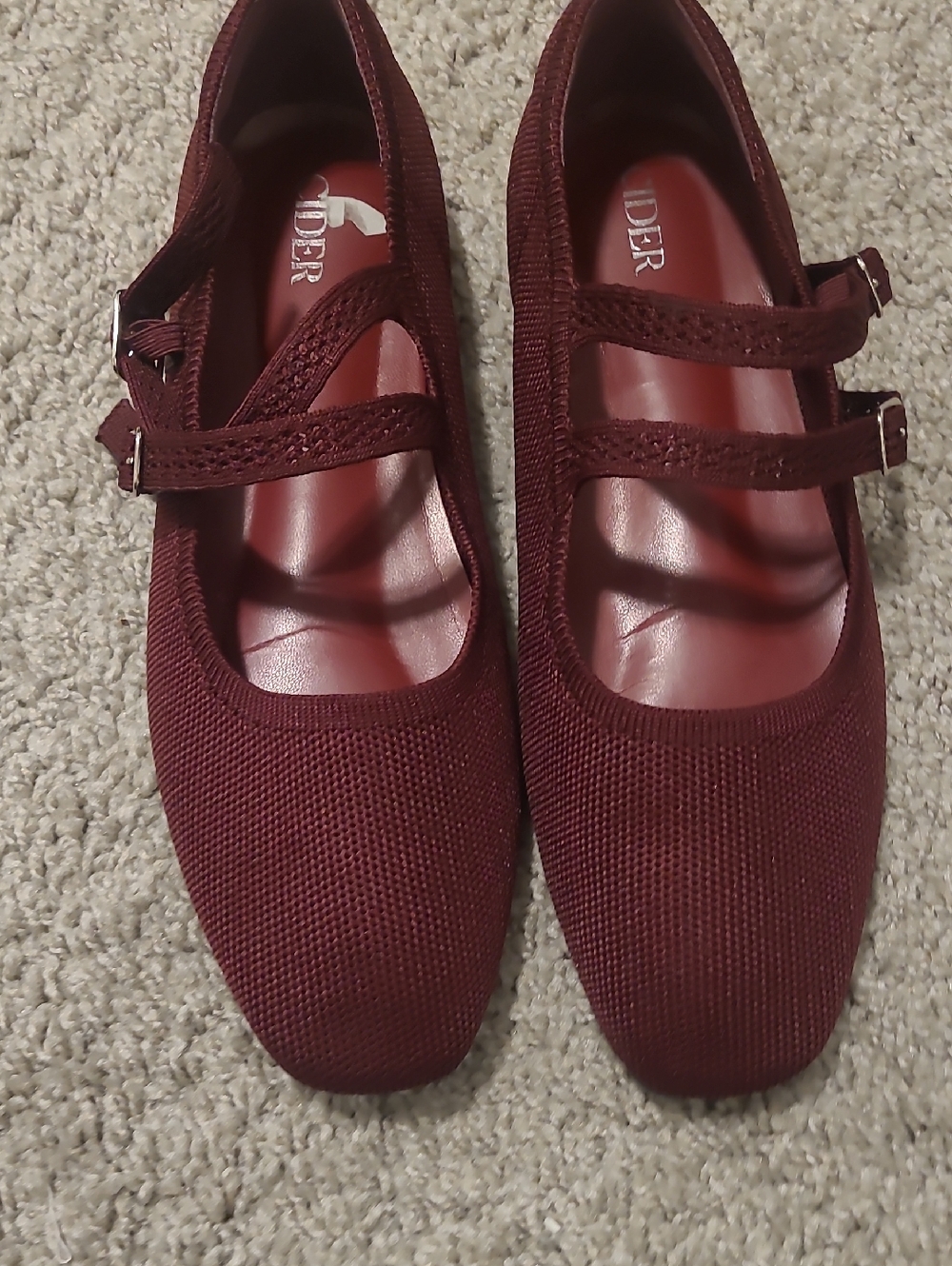 Clarks Women’s Burgundy Mary Jane Flats